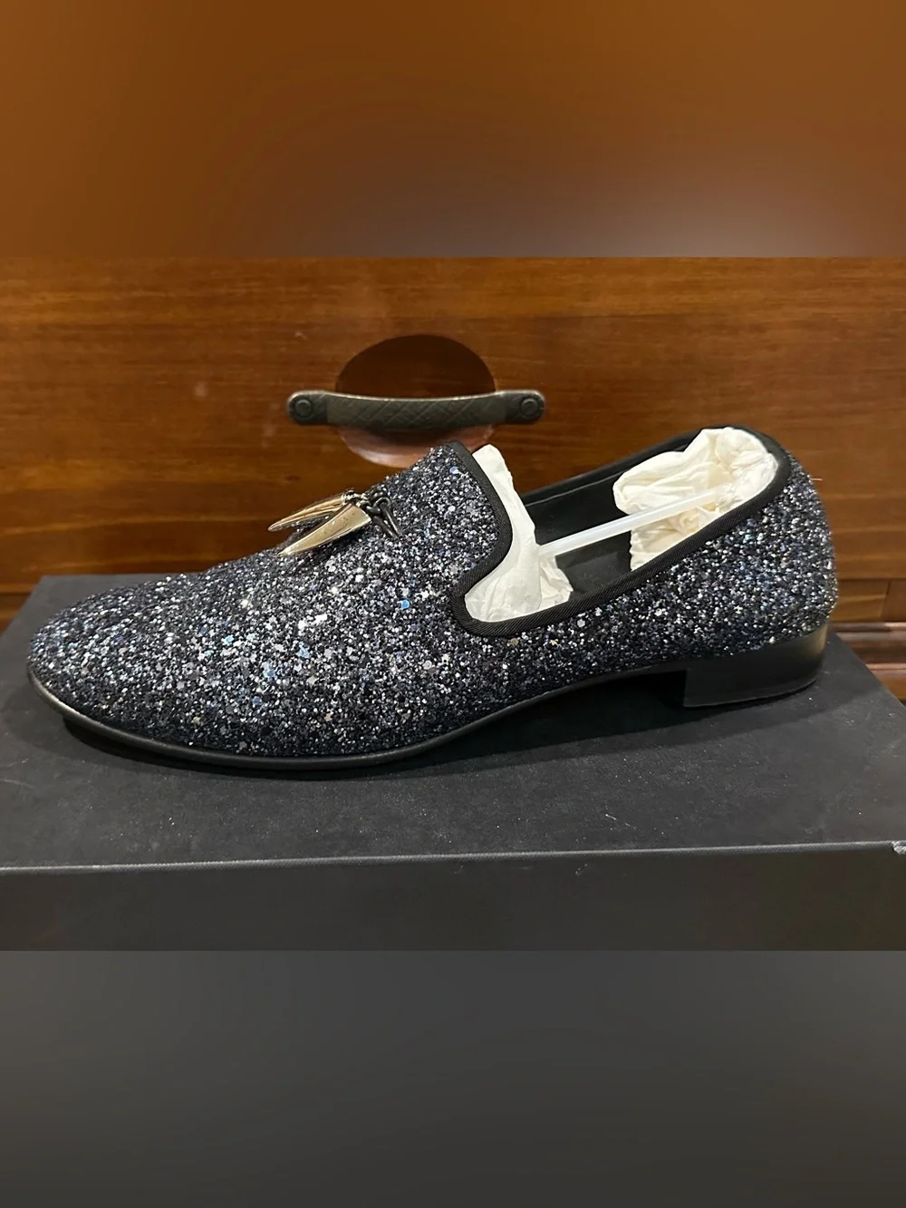Giuseppe Zanotti Men’s Glitter Tassel Slip-Ons 12M